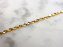 Load image into Gallery viewer, Womens Vintage Estate 14K Yellow Gold Fine Rope Bracelet 4.2g E3058