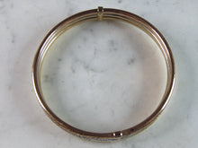 Load image into Gallery viewer, Womens Vintage Estate 14K Multi-Tone Gold Bangle Bracelet 10.6g E3109