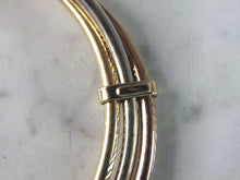 Load image into Gallery viewer, Womens Vintage Estate 14K Multi-Tone Gold Bangle Bracelet 10.6g E3109