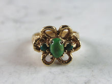 Load image into Gallery viewer, Womens Vintage Estate 14K Yellow Gold Flower Ring 6.4g E3121