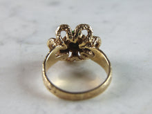 Load image into Gallery viewer, Womens Vintage Estate 14K Yellow Gold Flower Ring 6.4g E3121