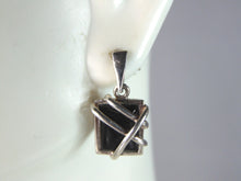Load image into Gallery viewer, Womens Vintage Estate Sterling Silver Onyx Earrings 2.9g E3145