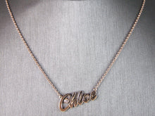 Load image into Gallery viewer, Womens Vintage Estate 14K Rose Gold 'Chloe' Diamond Necklace 4.4g E3146