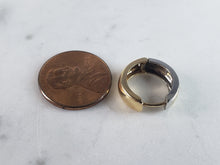 Load image into Gallery viewer, Womens Vintage Estate 14K Yellow &amp; White Gold Hoop Earrings, 3.1g E3183
