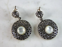 Load image into Gallery viewer, Womens Vintage Estate Sterling Silver Modernist Earrings 7.3g E3204