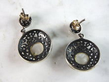 Load image into Gallery viewer, Womens Vintage Estate Sterling Silver Modernist Earrings 7.3g E3204