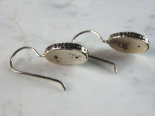 Load image into Gallery viewer, Womens Vintage Estate Sterling Silver Onyx Earrings 6g E3214