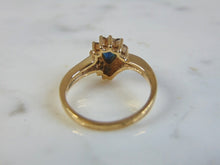 Load image into Gallery viewer, Womens Vintage Estate 14K Yellow Gold Sapphire &amp; Diamond Ring  3.1g #E3227
