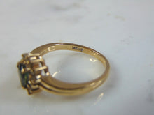 Load image into Gallery viewer, Womens Vintage Estate 14K Yellow Gold Sapphire &amp; Diamond Ring  3.1g #E3227