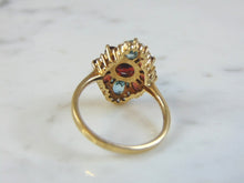 Load image into Gallery viewer, Unique Womens Vintage Estate 10K Gold Ring With Multi Stones 3.8g E3242