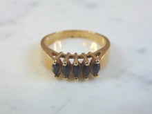 Load image into Gallery viewer, Womens Vintage Estate 10k Gold Ring w/ Blue Sapphire ? Stones 4.0g E3244
