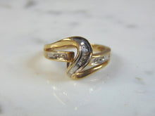Load image into Gallery viewer, Womens Vintage Estate 10K Yellow Gold Diamond Ring 3.3g E3247