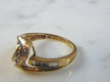 Load image into Gallery viewer, Womens Vintage Estate 10K Yellow Gold Diamond Ring 3.3g E3247