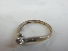 Load image into Gallery viewer, Womens Vintage Estate 10K White Gold Diamond Ring 1.6g E3259