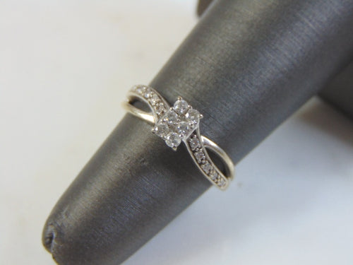 Vintage Estate Women's 14K White Gold, Diamond Ring, 2.1g E3260