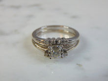 Load image into Gallery viewer, Vintage Estate Women&#39;s 14K White Gold, Diamond Engagement Ring Set, 4.4g E3261
