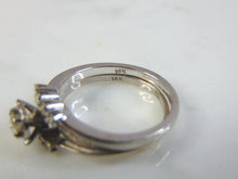 Load image into Gallery viewer, Vintage Estate Women&#39;s 14K White Gold, Diamond Engagement Ring Set, 4.4g E3261