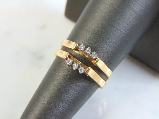 Vintage Estate Women's 14K Yellow Gold, Diamond Ring, 3.5g E3263