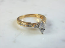 Load image into Gallery viewer, Vintage Estate Women&#39;s 14K Yellow Gold, Diamond Ring, 3.6g E3266