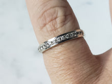 Load image into Gallery viewer, Womens Vintage Estate 10K White Gold Diamond Ring 2.2g #E3271