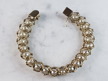 Load image into Gallery viewer, Womens Vintage Estate 14k Gold Pearl Bracelet 22.9g E3278