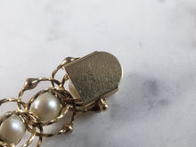 Load image into Gallery viewer, Womens Vintage Estate 14k Gold Pearl Bracelet 22.9g E3278