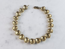 Load image into Gallery viewer, Womens Vintage Estate 14k Gold Heart Link Bracelet 9.4g E3281
