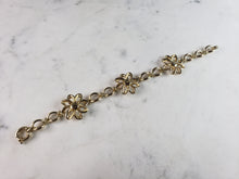 Load image into Gallery viewer, Womens Vintage Estate 14K Yellow Gold Flower Italian Bracelet 9.9g E3282