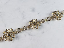 Load image into Gallery viewer, Womens Vintage Estate 14K Yellow Gold Flower Italian Bracelet 9.9g E3282