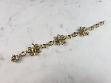 Load image into Gallery viewer, Womens Vintage Estate 14K Yellow Gold Flower Italian Bracelet 9.9g E3282