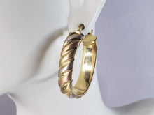 Load image into Gallery viewer, Womens Vintage Estate 14K Multi Tone Gold Earrings 4.3g E3286