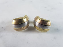 Load image into Gallery viewer, Womens Vintage Estate 14K Multi Tone Gold Earrings 4.1g E3287