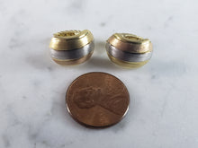 Load image into Gallery viewer, Womens Vintage Estate 14K Multi Tone Gold Earrings 4.1g E3287