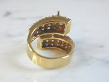 Load image into Gallery viewer, Vintage Estate Women&#39;s 14K Yellow Gold Ring w/ CZ Stones 3.9g E3295