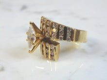 Load image into Gallery viewer, Vintage Estate Women&#39;s 14K Yellow Gold Ring w/ CZ Stones 3.9g E3295
