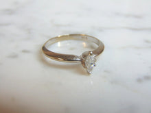 Load image into Gallery viewer, Vintage Estate Women&#39;s 14K White Gold, Marquis Diamond Ring, 2.1g E3300