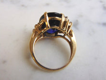 Load image into Gallery viewer, Women&#39;s Vintage Estate 14K Gold Sapphire &amp; Diamond Ring 7.1g E3308