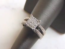 Load image into Gallery viewer, Womens Vintage Estate 14k White Gold Diamond Engagement Ring 9.3g #E3341