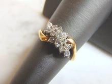 Load image into Gallery viewer, Vintage Estate Women&#39;s 14K Yellow Gold Diamond Cluster Ring, 3.2g E3346