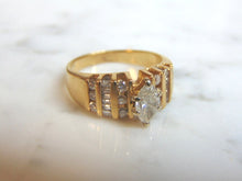 Load image into Gallery viewer, Women's Vintage Estate 14K Yellow Gold .92cts Diamond Ring 6.3g E3347