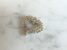 Load image into Gallery viewer, Womens Vintage Estate 14K White Gold Heart Diamond Pendant 3.3g E3398