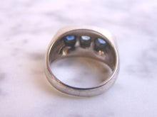 Load image into Gallery viewer, Womens Sterling Silver Ring w/ Sapphire Colored Stones 6.9g #E3416