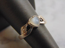 Load image into Gallery viewer, Womens Vintage Estate Sterling Silver Modernist Heart Ring 2.9g #E3438