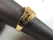Load image into Gallery viewer, Womens 14K Yellow Gold CZ Heart 2020 Class Ring 3.2g E3440