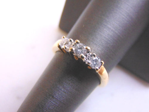 Women's Vintage Estate 14K Yellow Gold Diamond Ring, 3.6g E3528