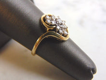 Load image into Gallery viewer, Women&#39;s Vintage Estate 14K Yellow Gold Diamond Cluster Ring, 3.6g E3529