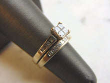 Load image into Gallery viewer, Women&#39;s Vintage Estate 14K White Gold Diamond Engagement Ring Set, 6.3g E3537