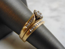 Load image into Gallery viewer, Women&#39;s Vintage Estate 14K Yellow Gold Diamond Engagement Ring Set, 6.0g E3581