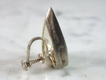 Load image into Gallery viewer, Womens Vintage Estate Sterling Silver Modernist Clamp Earrings 10.8g E3620