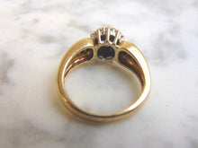 Load image into Gallery viewer, Womens Vintage Estate 14k Yellow Gold Ring w/ Sapphire &amp; Diamonds 5.8g #E3626
